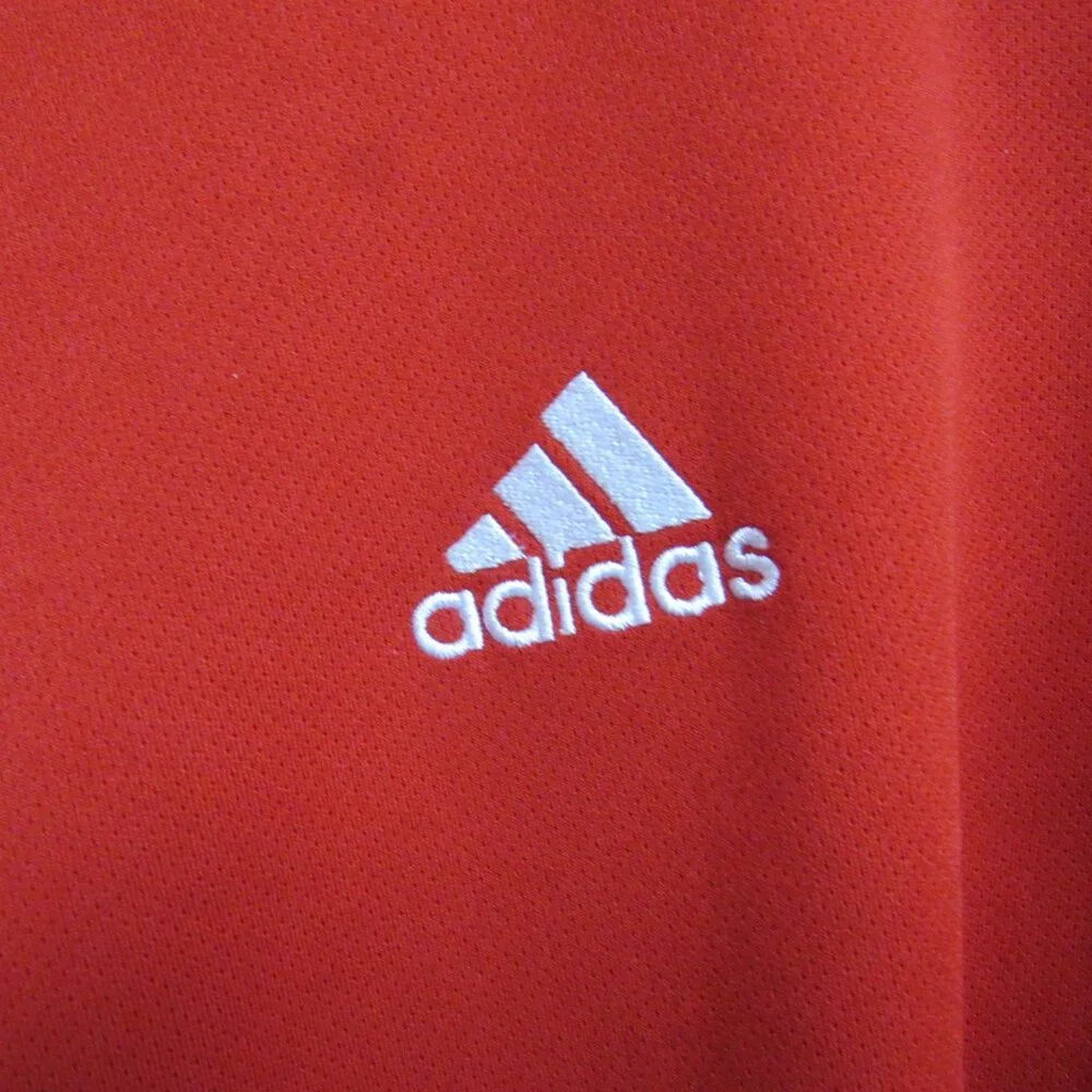 Adidas‎ Polo Shirt Men's XL Red Wisconsin Badgers Climalite Polyester
